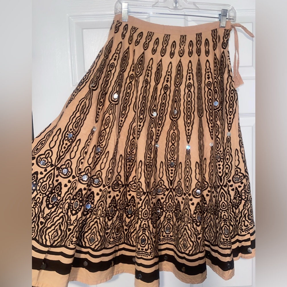 Brown Maxi Length Skirt